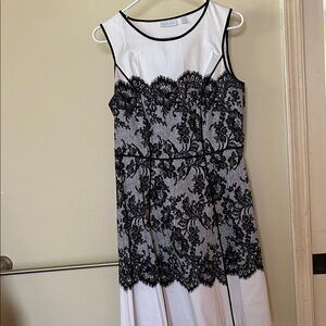 New York & Comapny Black and White Lace print cocktail Dress